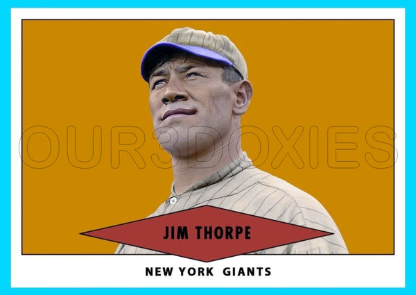 Jim Thorpe 1954 Red Heart Custom Card - 4060