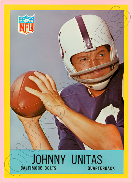 Johnny Unitas 1967 Philadelphia Football Reproduction Card - 4524