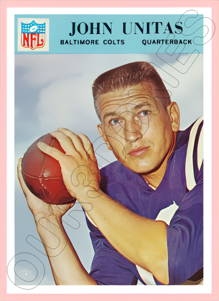 Johnny Unitas 1966 Philadelphia Football Reproduction Card - 4518