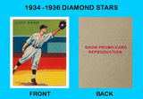 Lloyd Waner 1934-1936 Diamond Stars Reproduction Card - 3741
