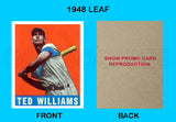 Ted Williams 1948 Leaf Reproduction Card - 3878