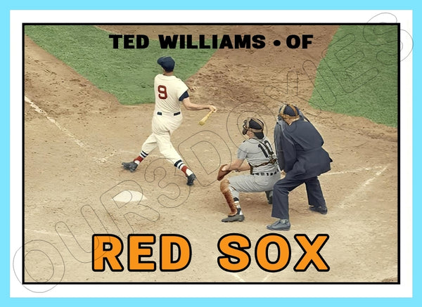 Ted Williams Red Sox 1967 Topps Custom Card - 4496