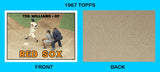 Ted Williams Red Sox 1967 Topps Custom Card - 4496
