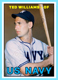 Ted Williams Navy 1967 Topps Custom Card - 4495