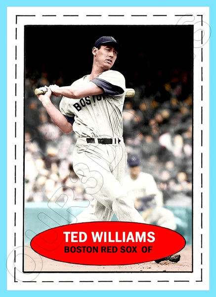 Ted Williams 1971 Bazooka Custom Card - 4684