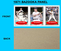 Gehrig Williams Ripken 1971 Bazooka Panel #3 Custom Card - 4719