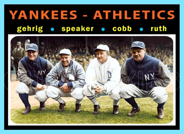 Gehrig Speaker Cobb Ruth 1971 Topps Custom Card - 4616
