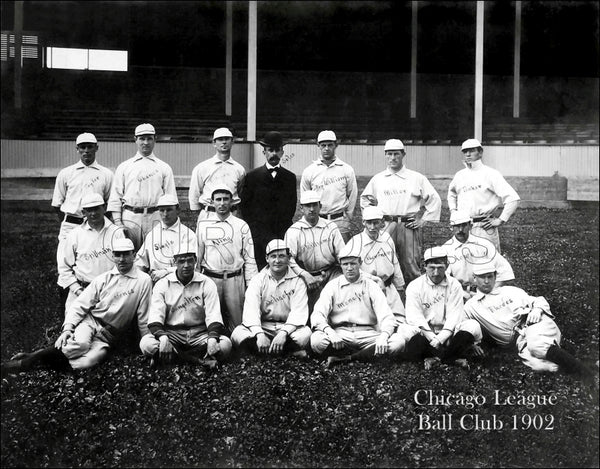 1902 Chicago Orphans 11X14 Photo - Tinker Chance Cubs - 1155