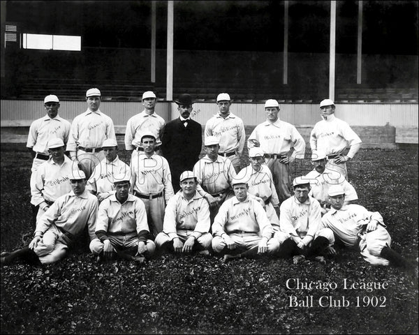 1902 Chicago Orphans 8X10 Photo -  Tinker Chance Cubs - 1154