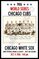 1906 World Series Poster 11X17 - Chicago Cubs vs. Chicago White Sox - –  OUR3DOXIES