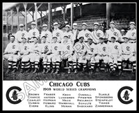 1908 Chicago Cubs 8X10 Photo - Tinker Evers Chance World Series Champs - 1172