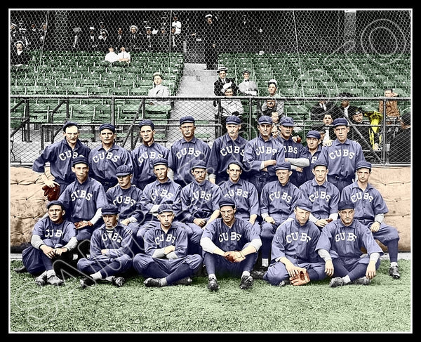 1913 Chicago Cubs Colorized 8X10 Photo - Bresnahan Evers - 1187