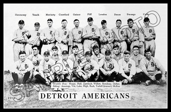 1913 Detroit Tigers Poster 11X17 - Cobb Crawford Jennings- 1185