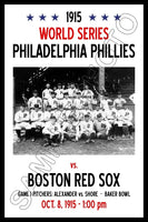 1915 World Series Poster 11X17 - Philadelphia Phillies vs Boston Red Sox- 1192