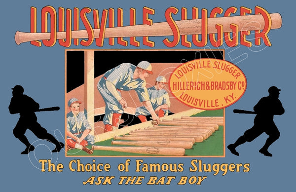 1920's Louisville Slugger Store Counter Advertising Standup Sign - 991