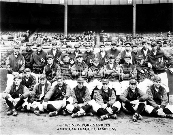1926 New York Yankees 11X14 Photo - Gehrig Ruth Hoyt Lazzeri - 1206
