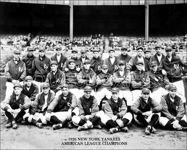 1926 New York Yankees 8X10 Photo - Gehrig Ruth Hoyt Lazzeri - 1205