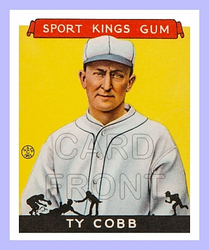 1933 Goudey Sport Kings Ty Cobb Reprint Card - Detroit Tigers - 3336