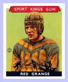 1933 Goudey Sport Kings Red Grange Reprint Card - Chicago Bears - 3337