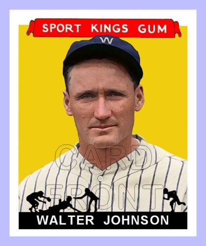 1933 Goudey Sport Kings Walter Johnson Fantasy Card - Washington Senators - 3422