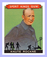 1933 Goudey Sport Kings Knute Rockne Reprint Card - Notre Dame - 3339