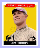 1933 Goudey Sport Kings Jim Thorpe Fantasy Card - New York Giants - 3428