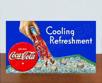 1935 Coca Cola Store Counter Standup Sign - Coke - 2584