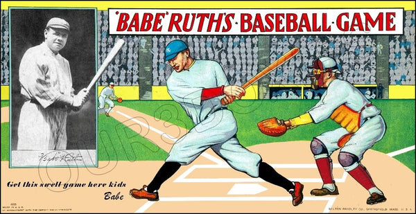 1936 Babe Ruth Baseball Game Store Counter Standup Sign - New York Yankees - 71