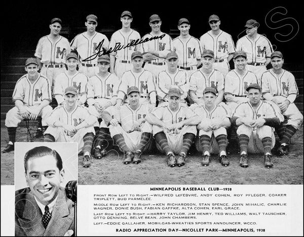 1938 Minneapolis Millers 11X14 Photo - Autographed Minor Leagues Ted Williams - 1236