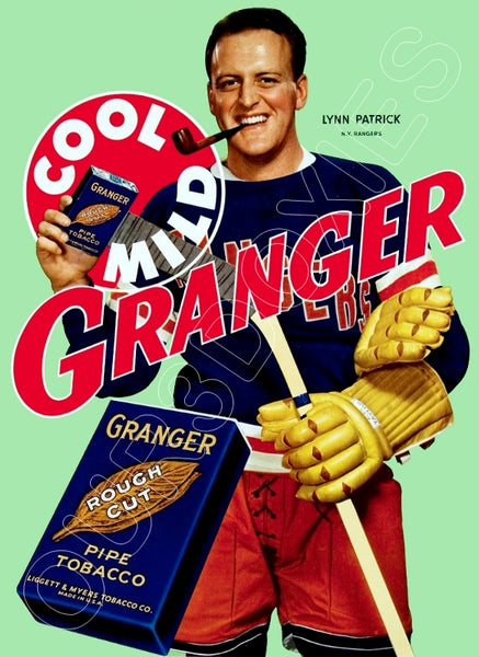 1940's Lynn Patrick Granger Store Counter Standup Sign - New York Rangers - 3074