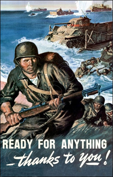 1943 WWII Poster 11X17 - Ready For Anything - 3111