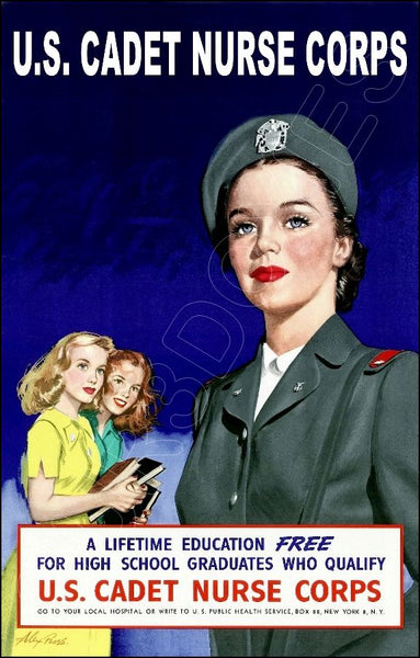 1945 WWII Poster 11X17 - US Cadet Nurse Corps - 3115