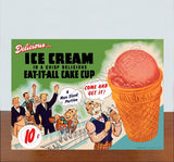 1947 Harold Teen Pop Jenks Store Counter Standup Sign -  Gasoline Alley Ice Cream Cone - 2613