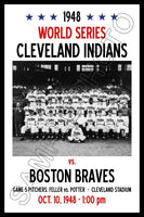 1948 World Series Poster 11X17 - Cleveland Indians vs Boston Braves - 1456