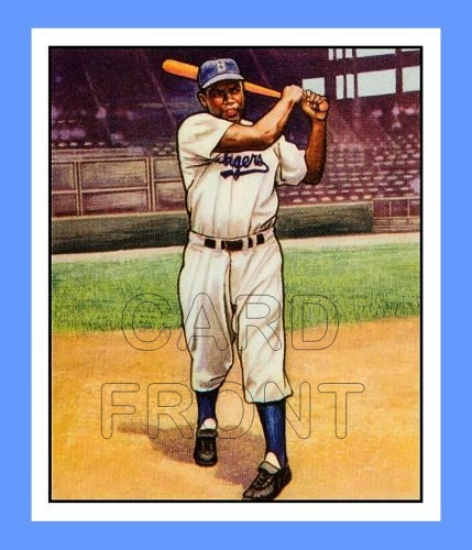 1950 Bowman Jackie Robinson Reprint Card - Brooklyn Dodgers - 3402