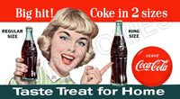 1950's Coca Cola Store Counter Standup Sign - Coke - 2586
