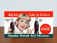 1950's Coca Cola Store Counter Standup Sign - Coke - 2586