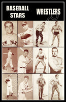 1951 Exhibit Cards Poster 11X17 - Baseball Wrestling Mantle Berra - 972