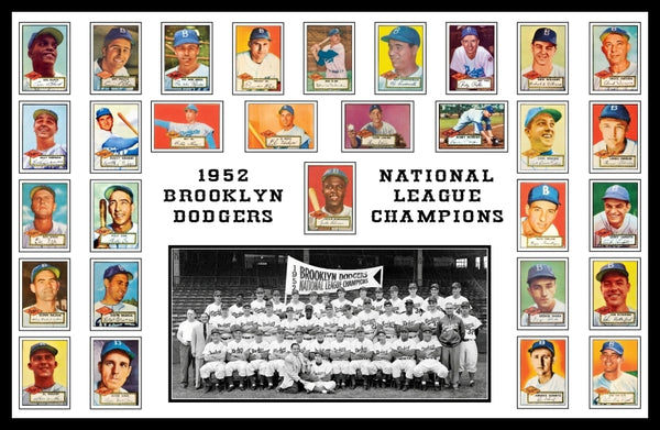 1952 Topps Brooklyn Dodgers Poster 11X17 - Robinson Snider Hodges - 1459