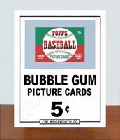 1952 Topps Baseball FW Woolworth Diner Store Counter Standup Sign - 995