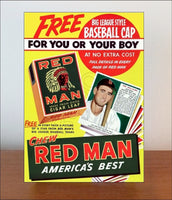 1952 Ted Williams Red Man Store Counter Standup Sign - Boston red Sox - 75