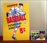 1956 Topps Baseball Wax Pack Wrapper Store Counter Advertising Standup Sign - 999