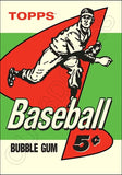 1958 Topps Baseball Wax Pack Wrapper Store Counter Advertising Standup Sign - 1001