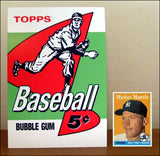 1958 Topps Baseball Wax Pack Wrapper Store Counter Advertising Standup Sign - 1001