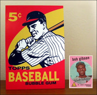 1959 Topps Baseball Wax Pack Wrapper Store Counter Advertising Standup Sign - 1002