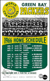 1966 Green Bay Packers Store Counter Standup Sign - Schedule - 2981