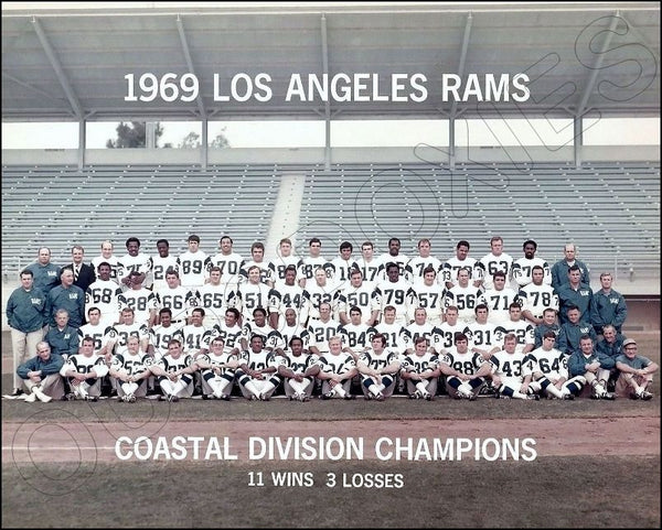 1969 Los Angeles Rams 8X10 Photo - 2996