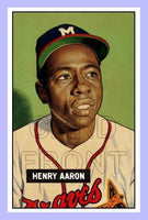 1951 Bowman Hank Aaron Fantasy Card - Milwaukee Braves - 3404
