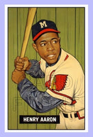 1951 Bowman Hank Aaron Fantasy Card - Milwaukee Braves - 3405
