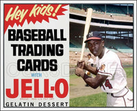 1963 Hank Aaron Jello Baseball Cards Store Counter Standup Sign - Braves - 2408